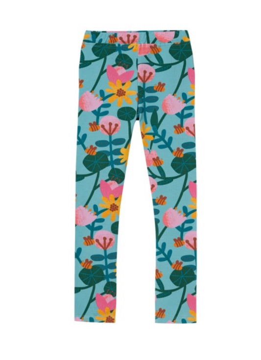 Leggings green flowers