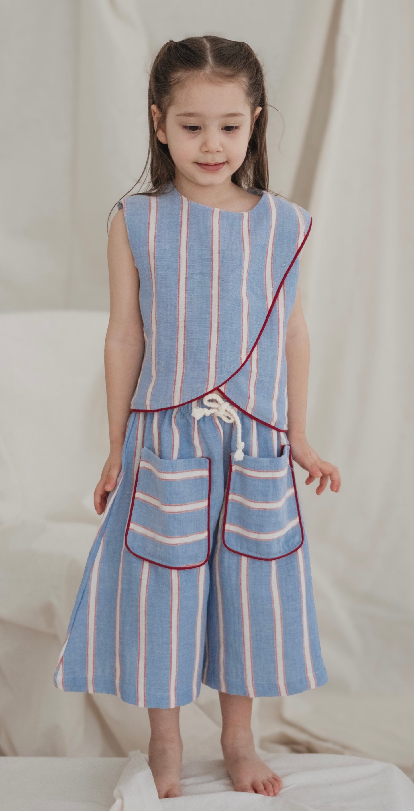 Sunny red stripe set