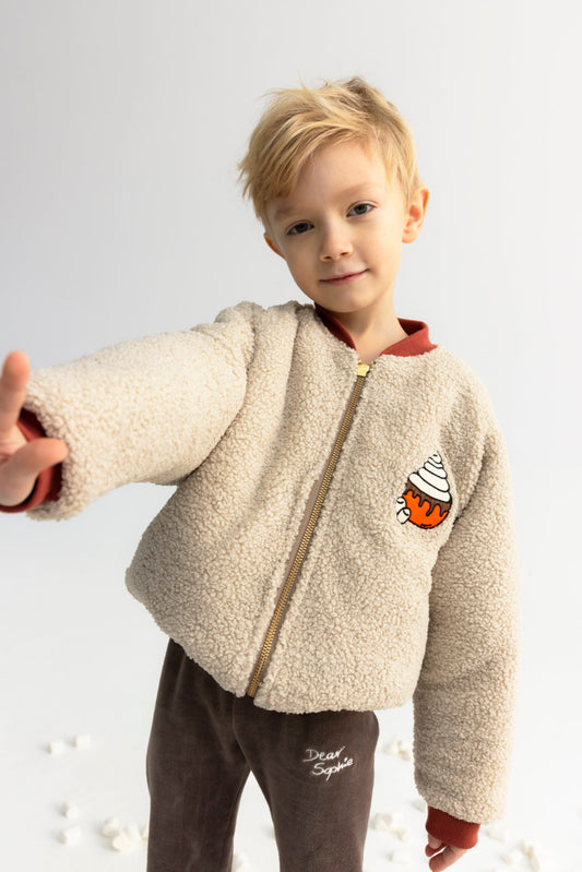 Chocolate red brick reversible jacket