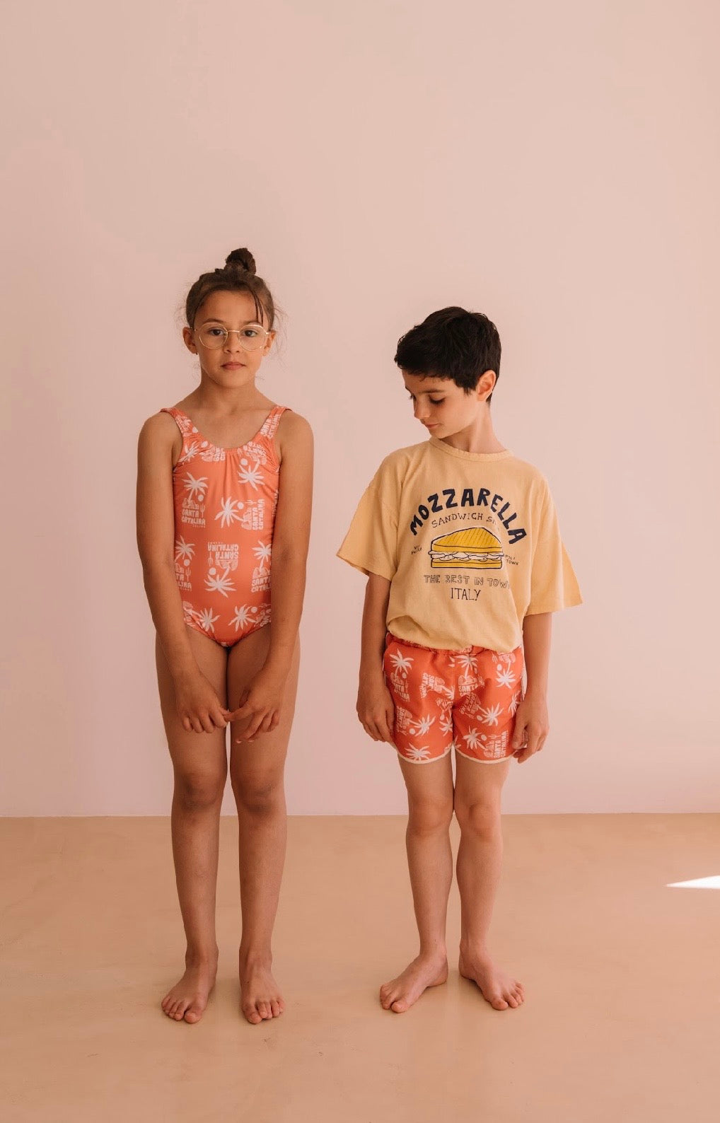 Swimshorts Carlo White Palms