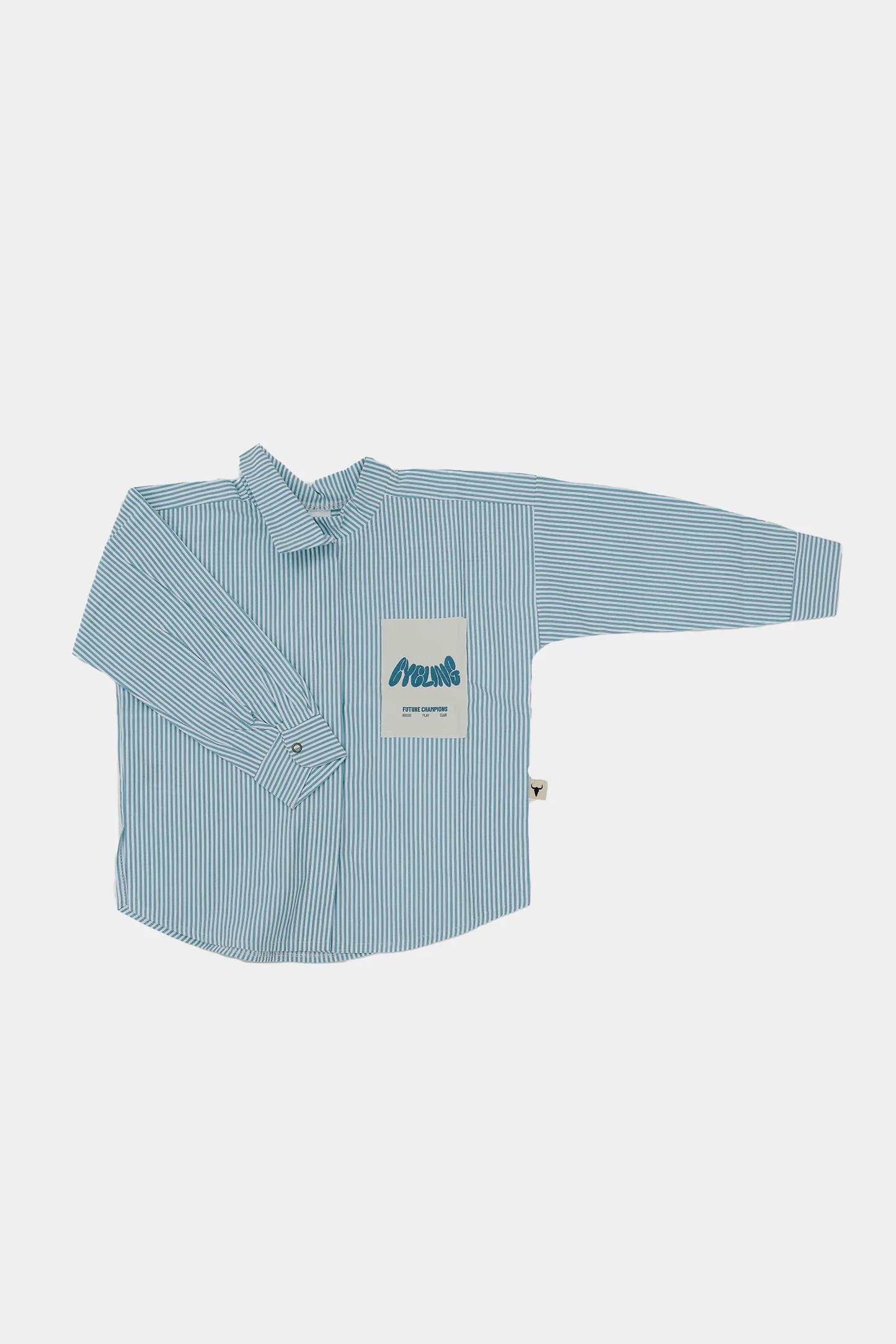 Striped cycling shirt in mint green