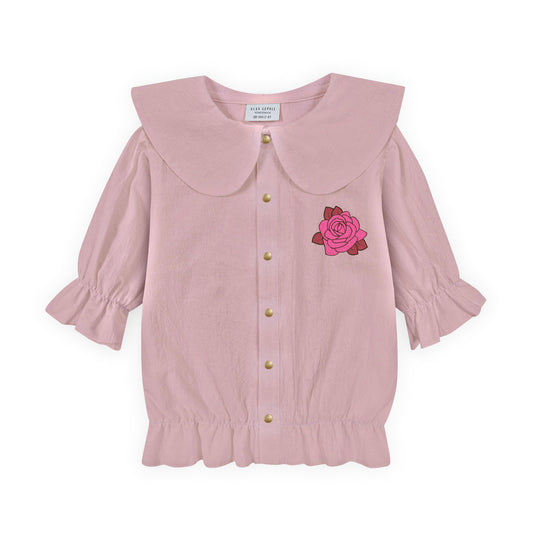 Roses pink frill shirt
