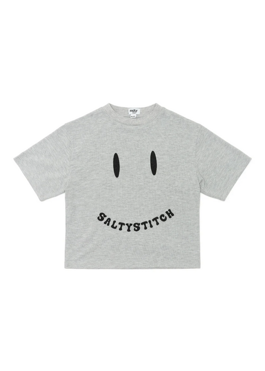 Salty smiley tee grey