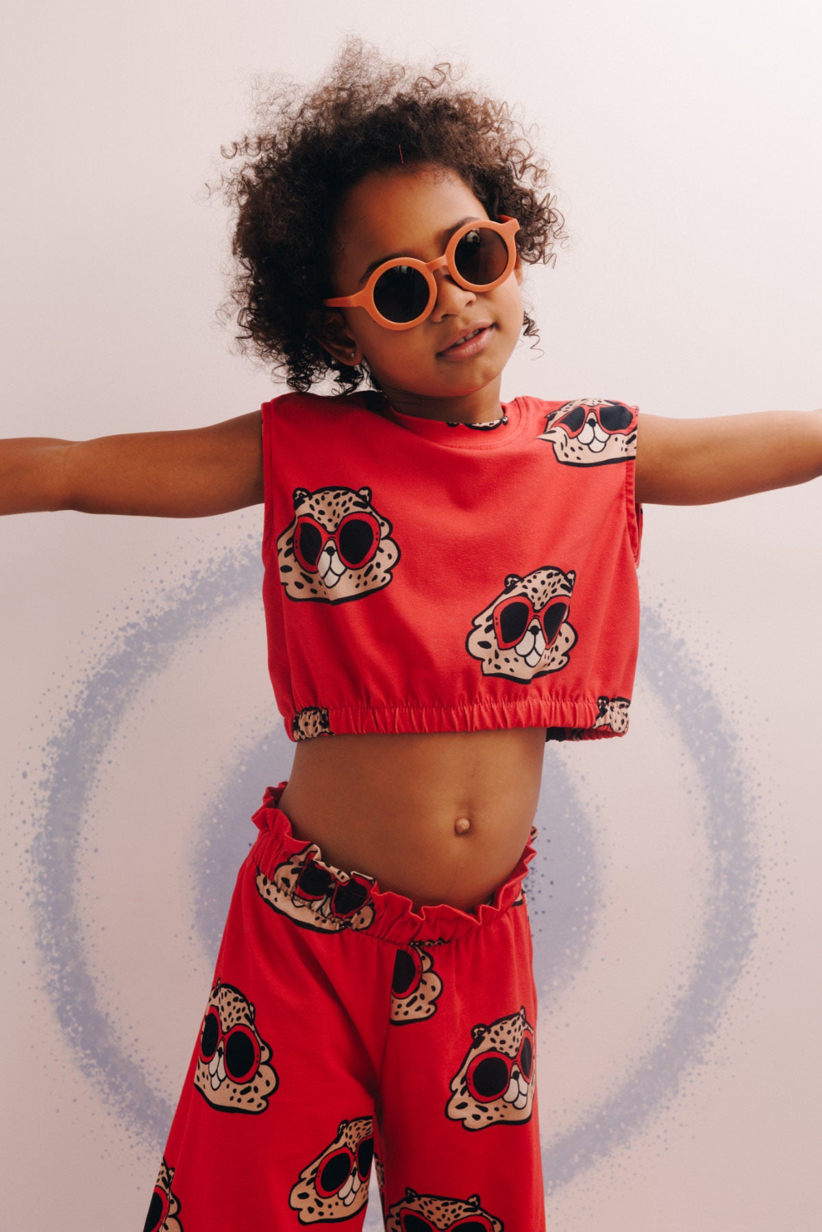 Hamster red brick crop top