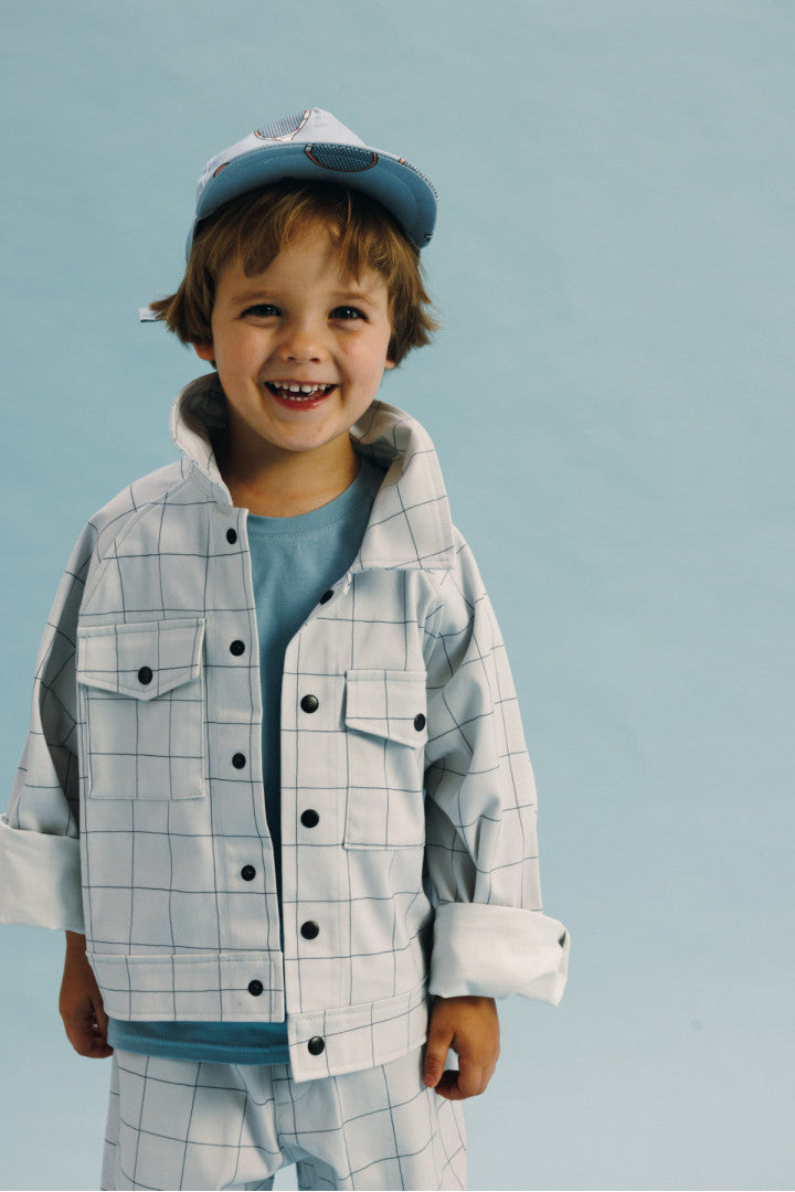 Checker grey light jacket