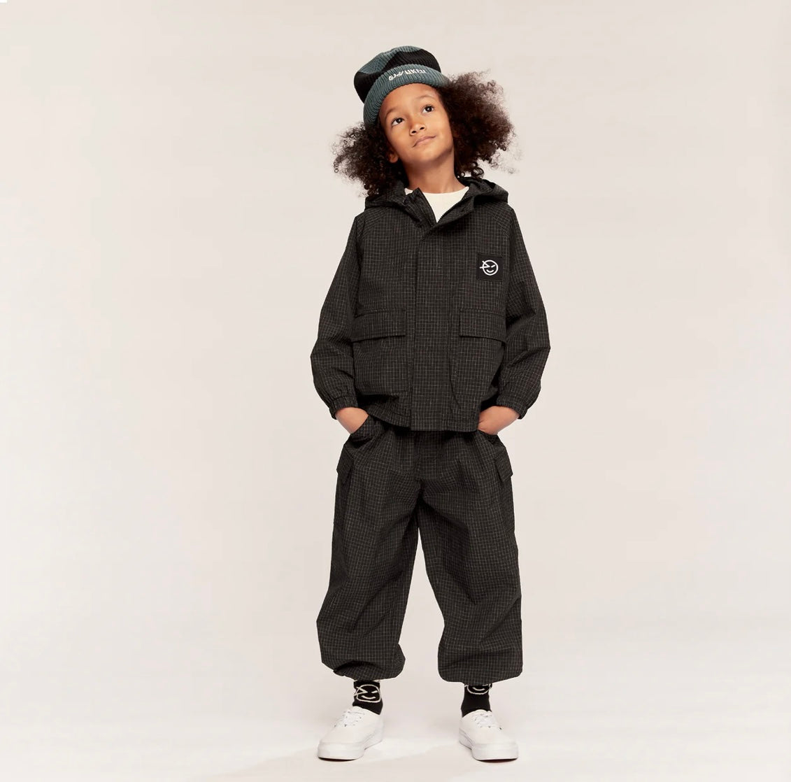 Loco jacket charcoal grid