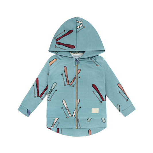 Ski blue hoodie