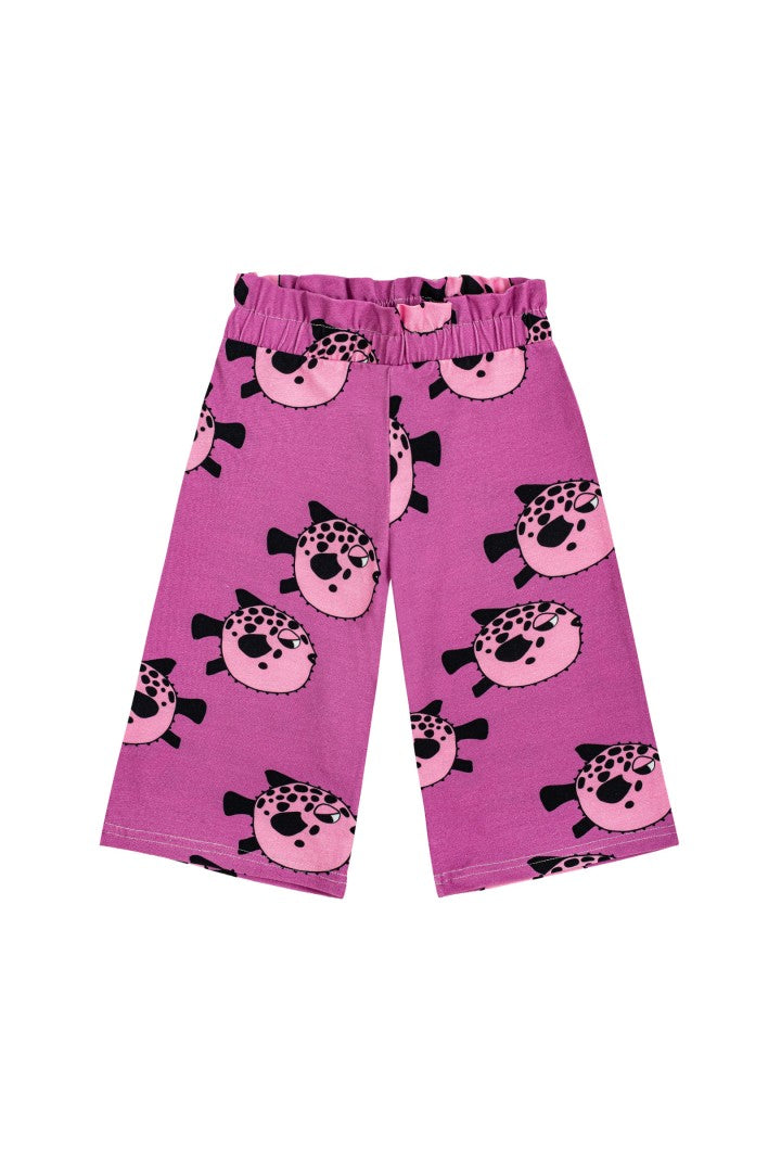 Purple blowfish culottes
