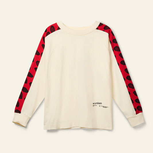 Dash tee cream/red
