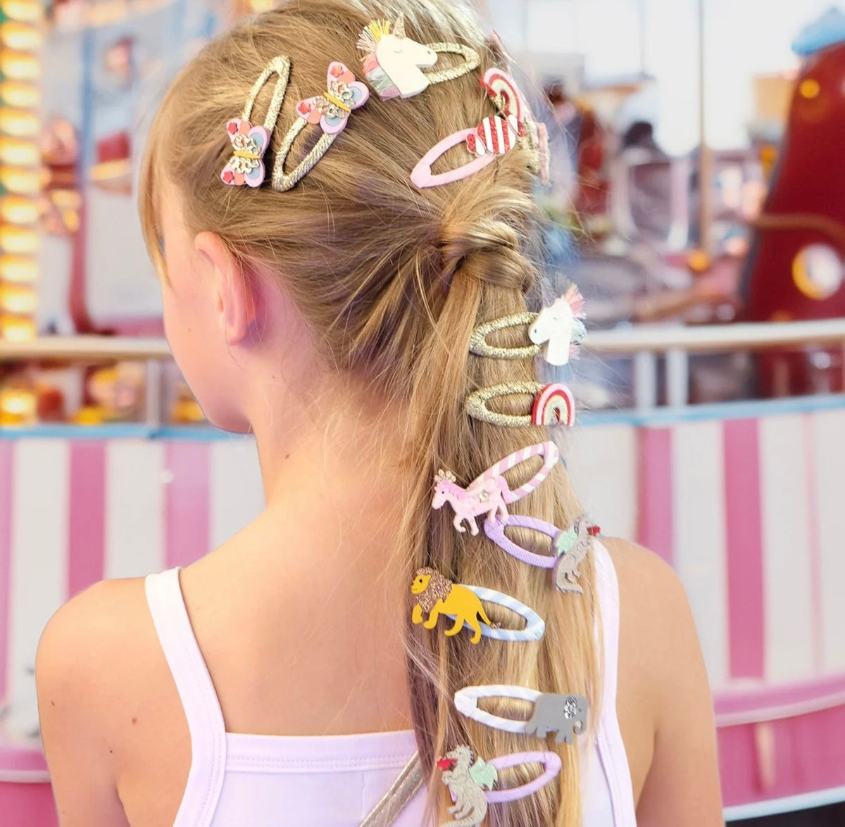 Rainbow unicorn clips
