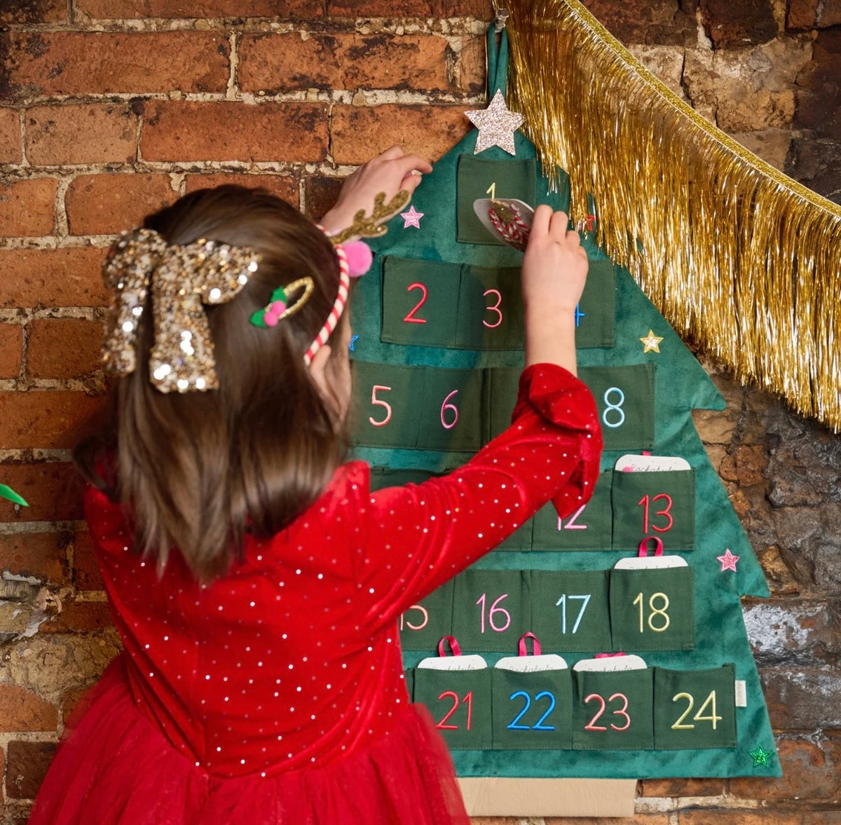 Christmas tree starry advent calendar