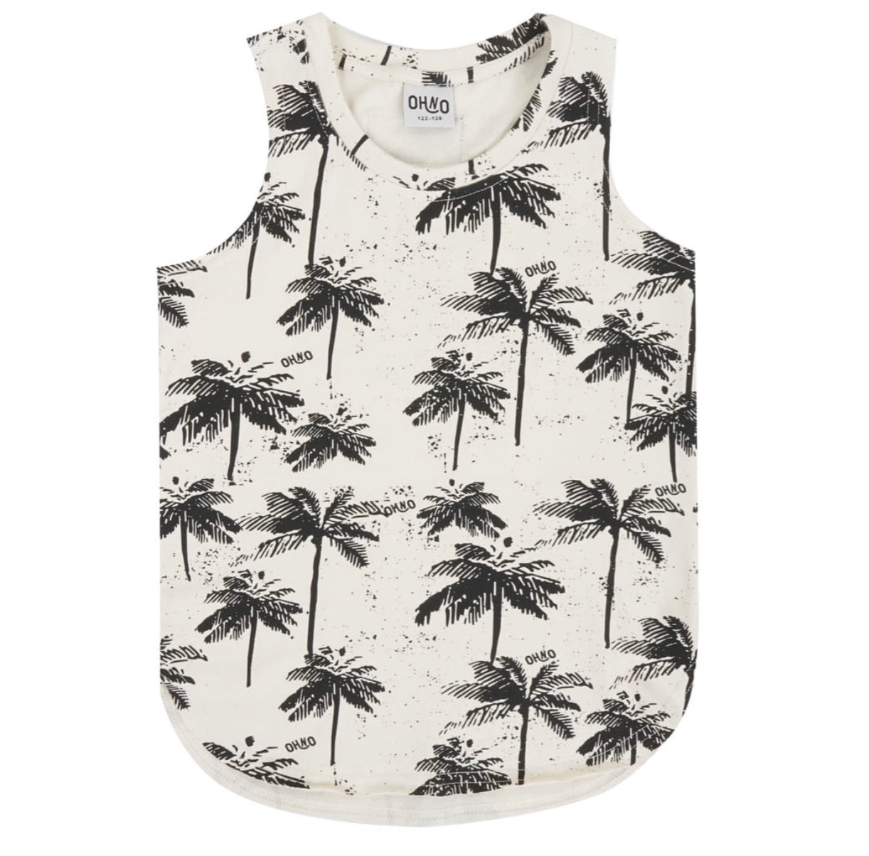 Black palm tank top