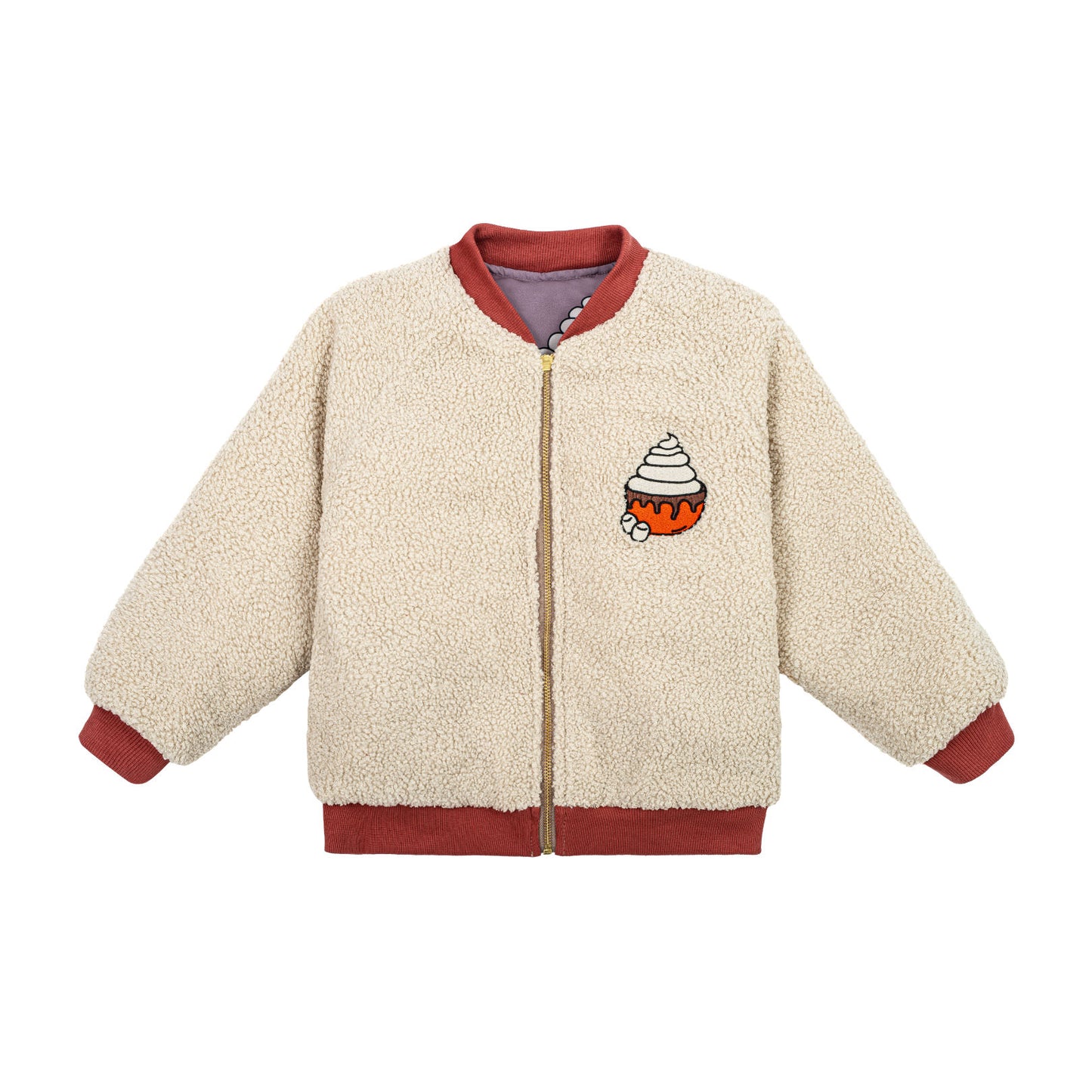 Chocolate red brick reversible jacket