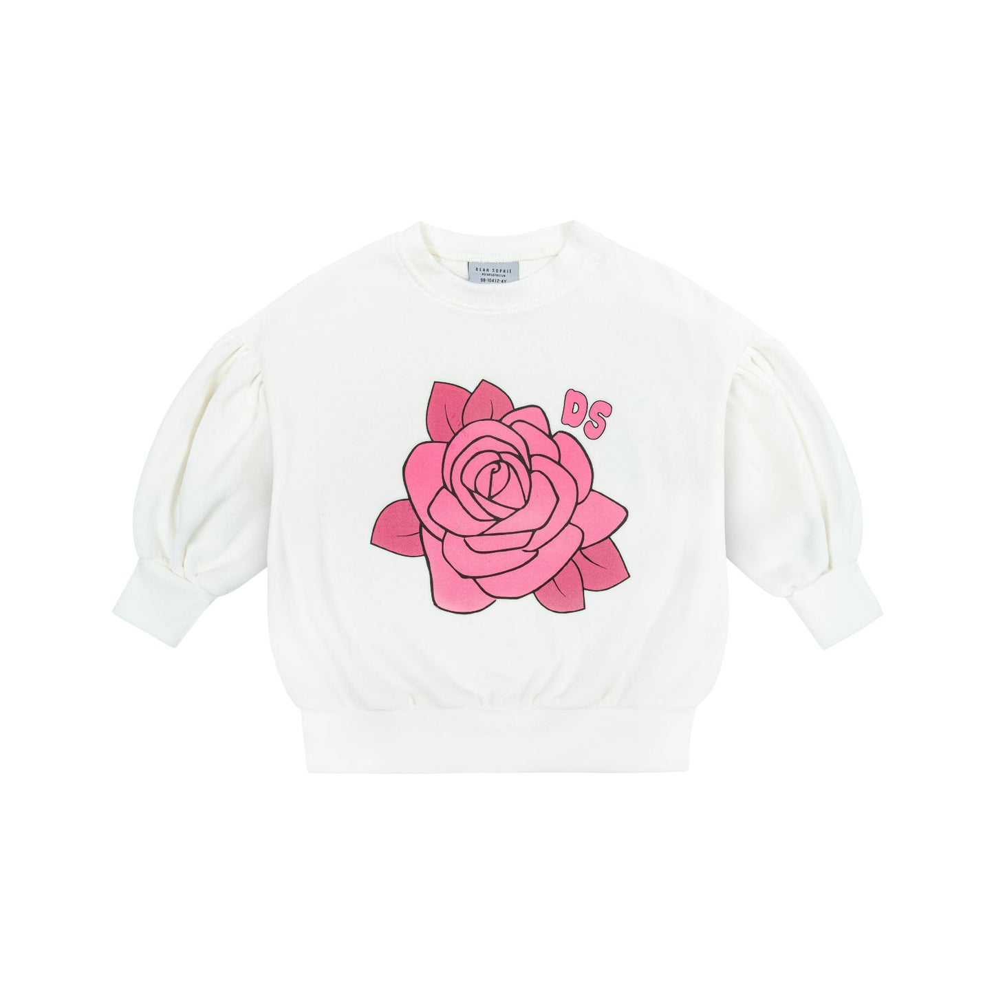Roses velvet puff sweatshirt