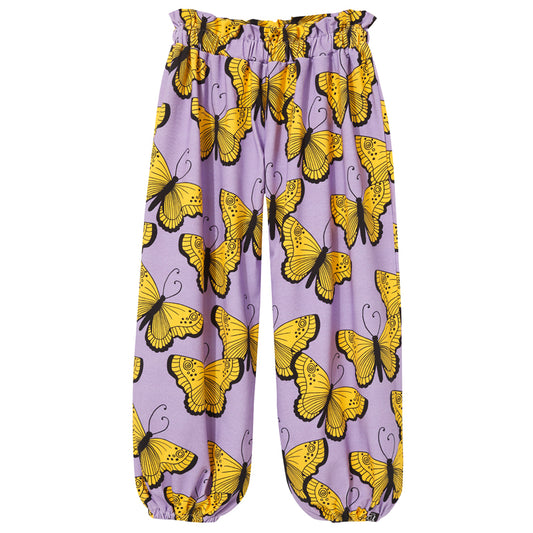 Harem pants purple butterflies