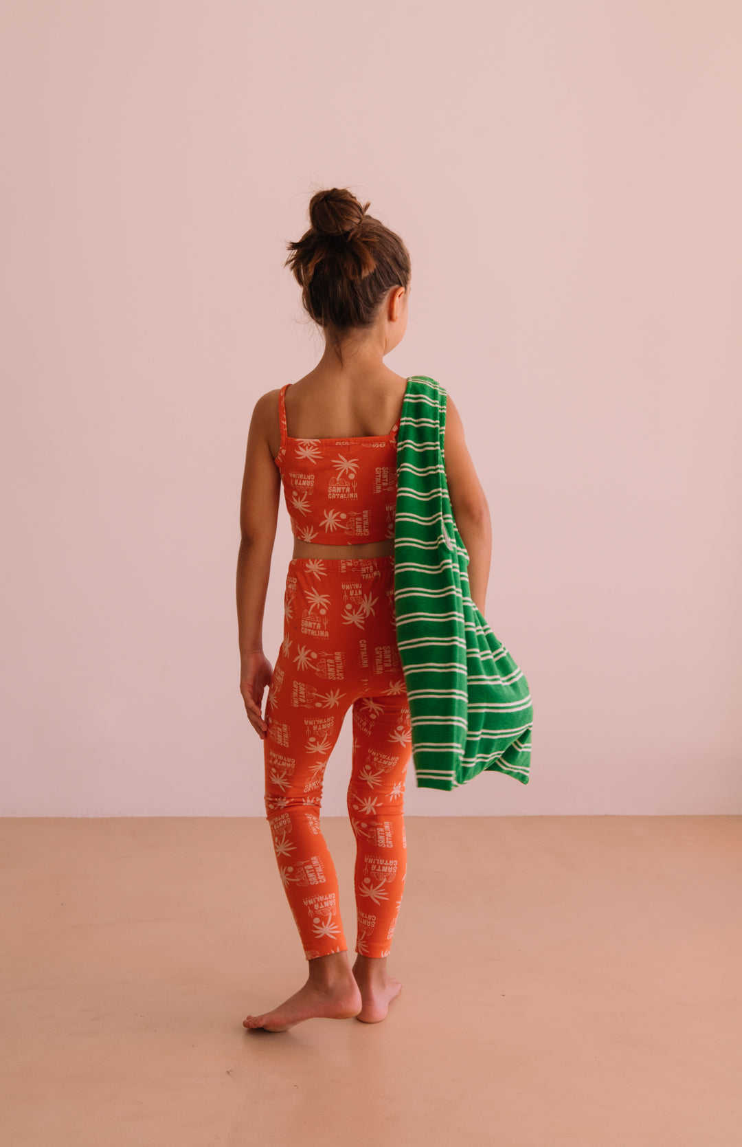 Legging Nour White/ Orange Palms