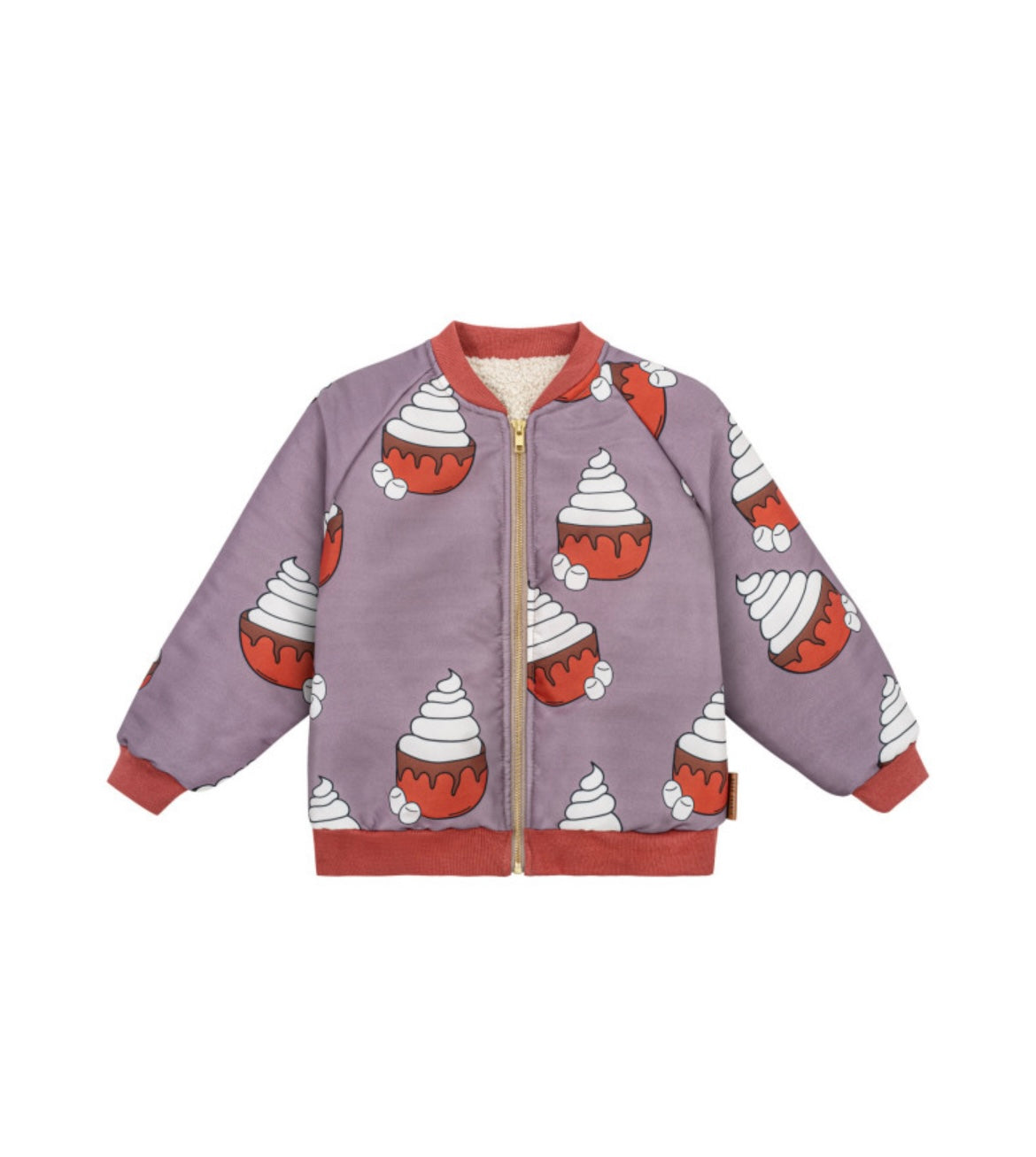 Chocolate red brick reversible jacket
