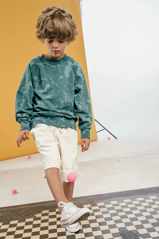 Splash ocean green sweatshirt