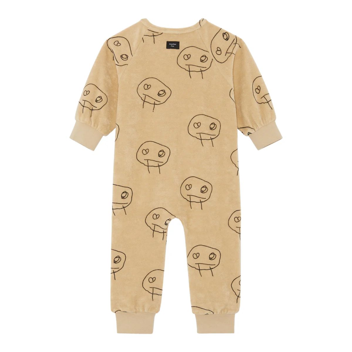 Freds face terry towel sleepsuit