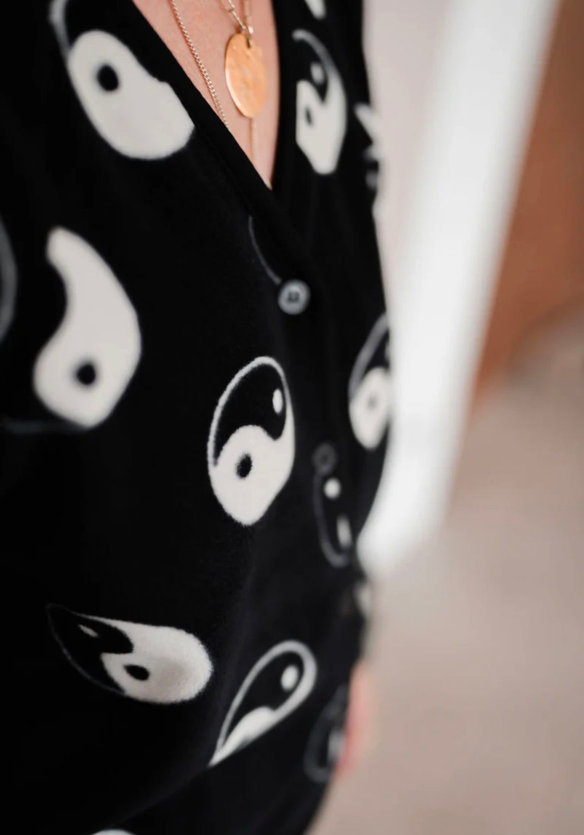 Yin yang ADULT fleece cardigan