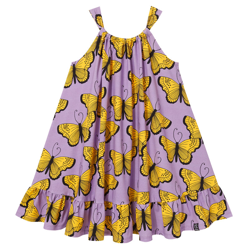 Bow dress purple butterflies