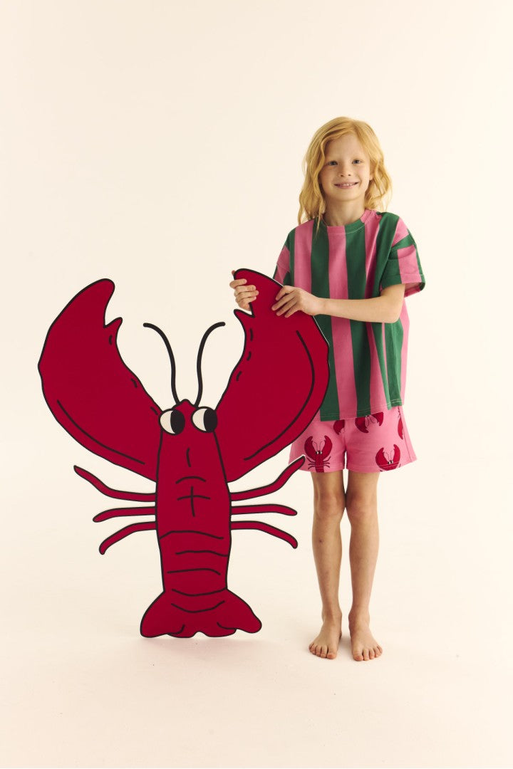 Lobster pink paperbag shorts