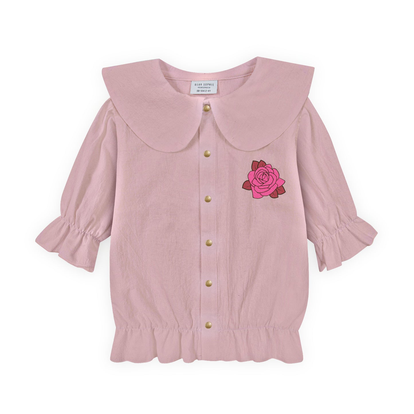 Roses pink frill shirt