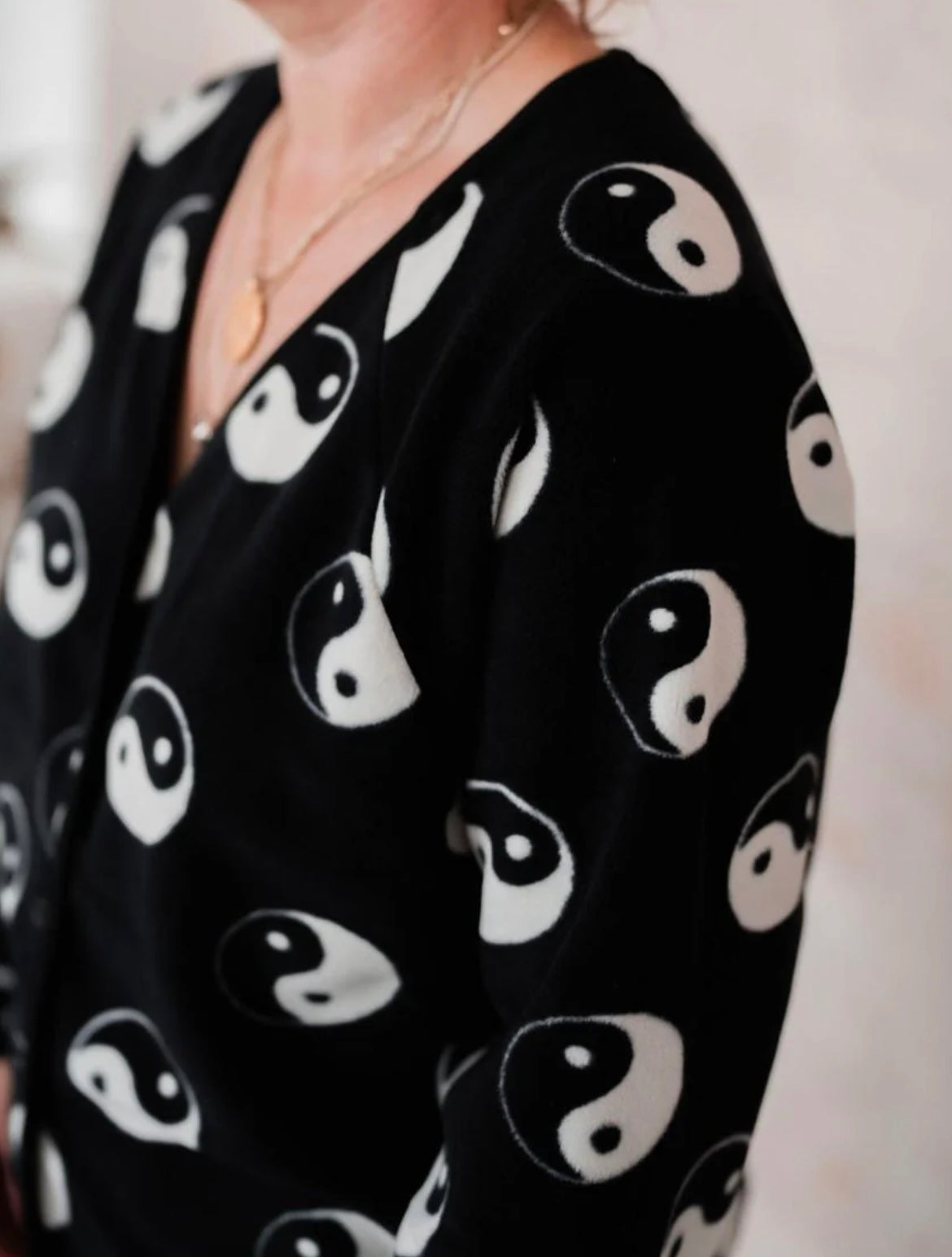 Yin yang ADULT fleece cardigan