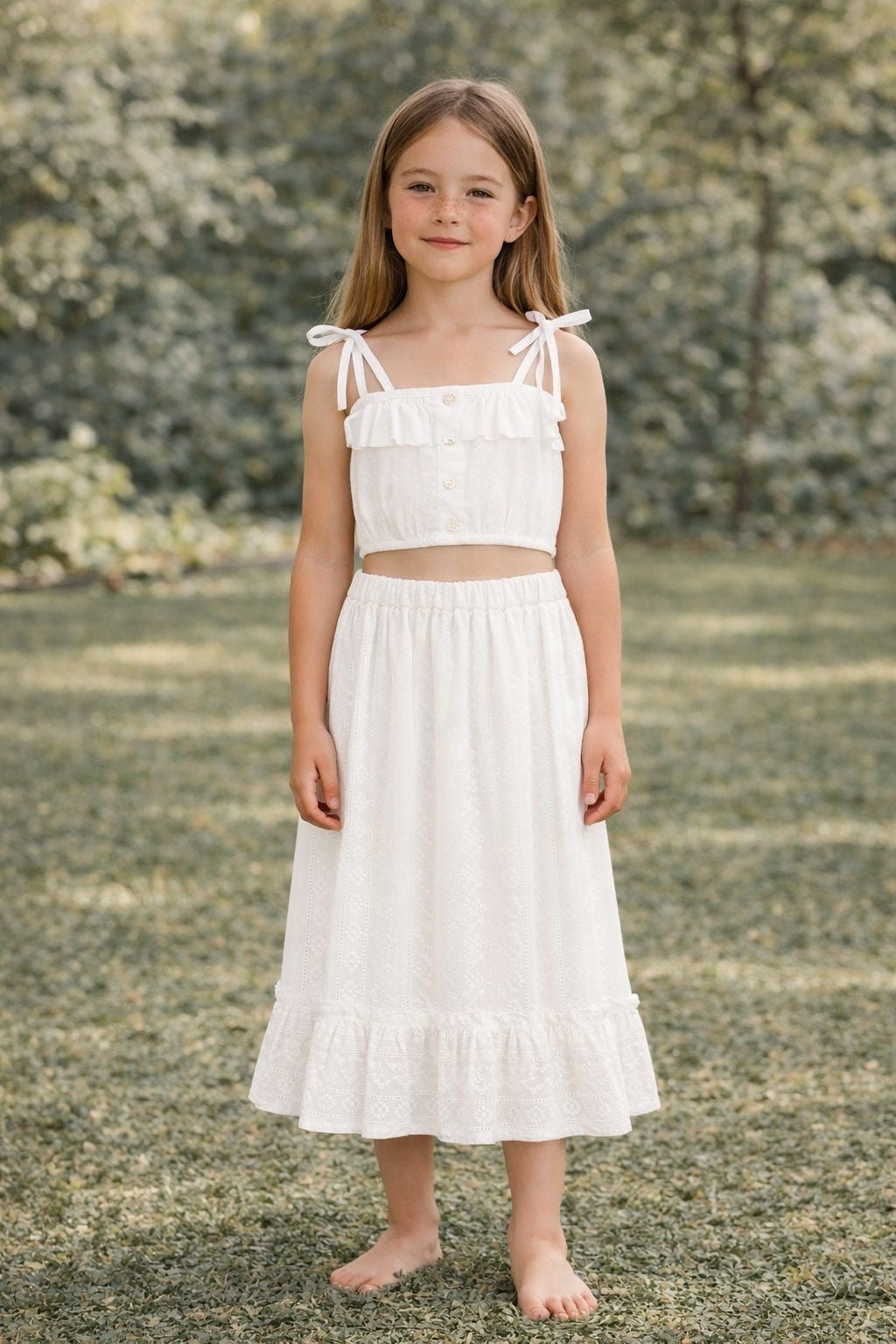 Set Embroidered top & skirt