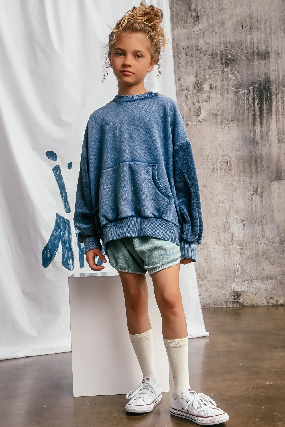 Double sweater indigo