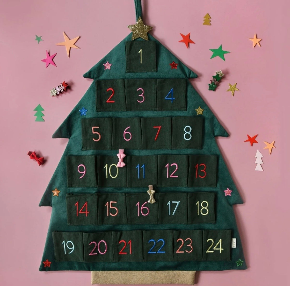 Christmas tree starry advent calendar