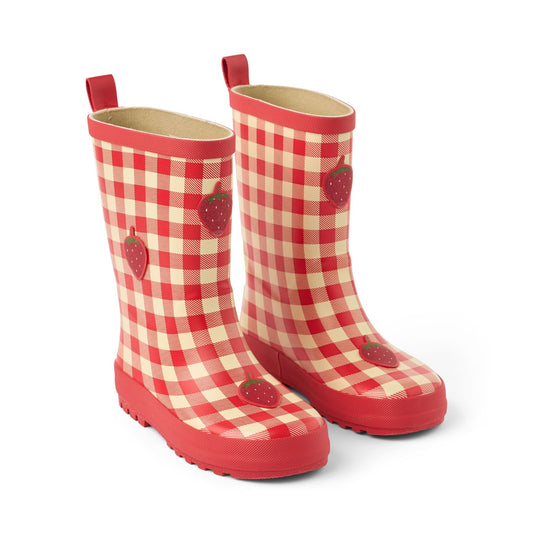 Misty Rainboots in berry ghingham