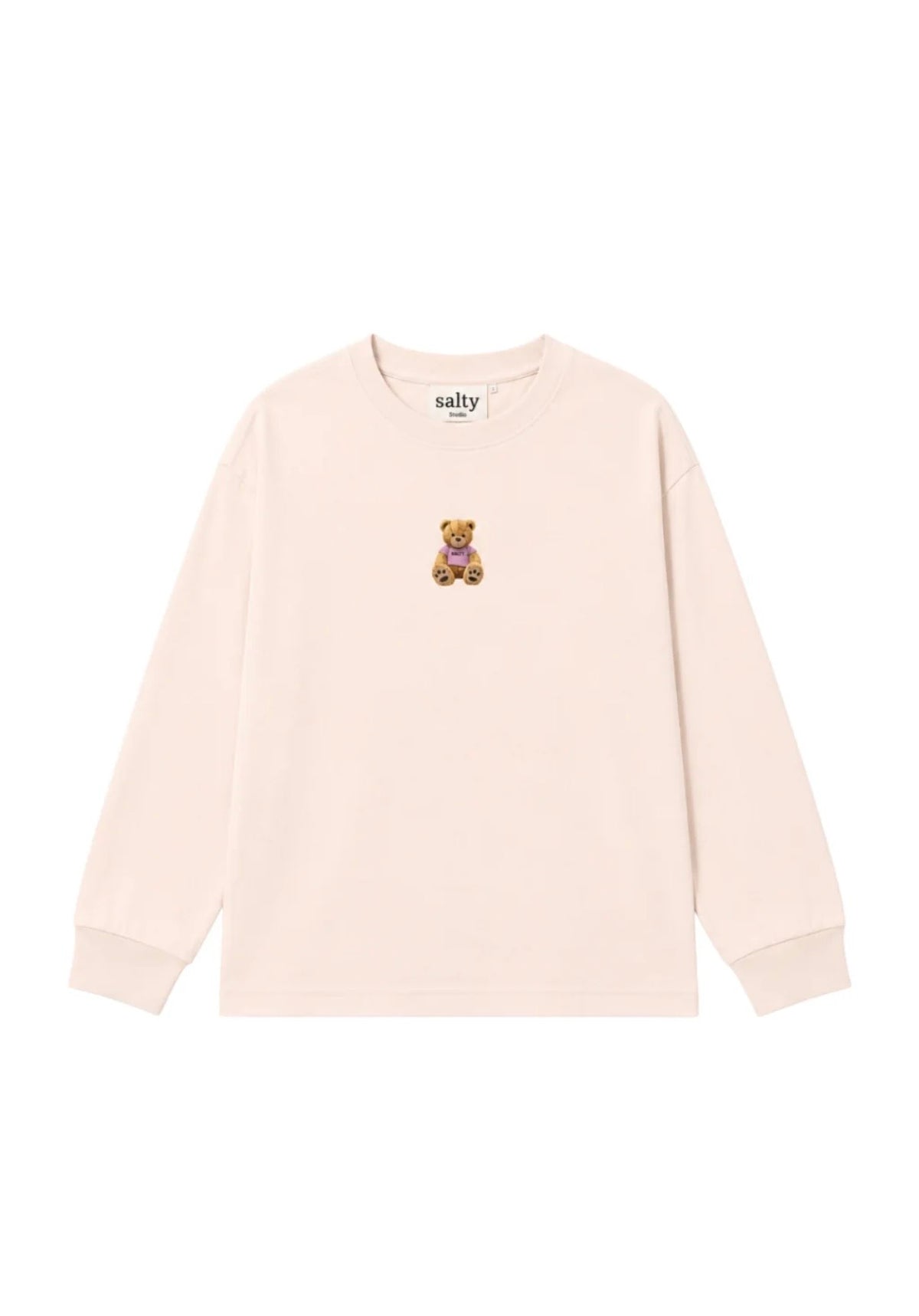 Salty skater tee cozy teddy beige