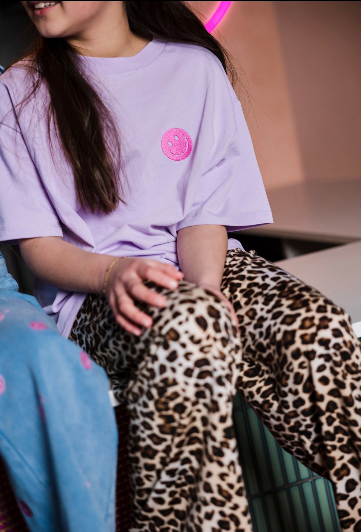 Salty smiley tee Lilac