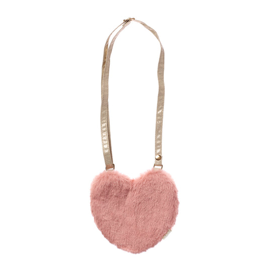 Fluffy heart bag
