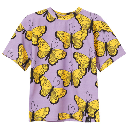 T-shirt purple butterflies