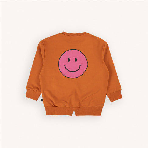 Happy face girls sweater with print