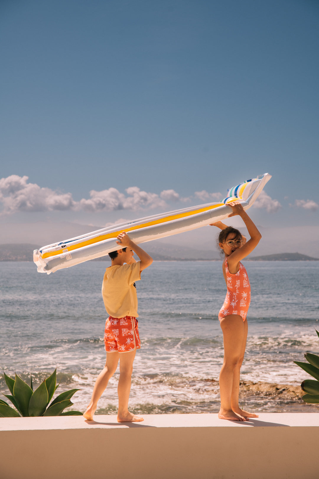 Swimshorts Carlo White Palms