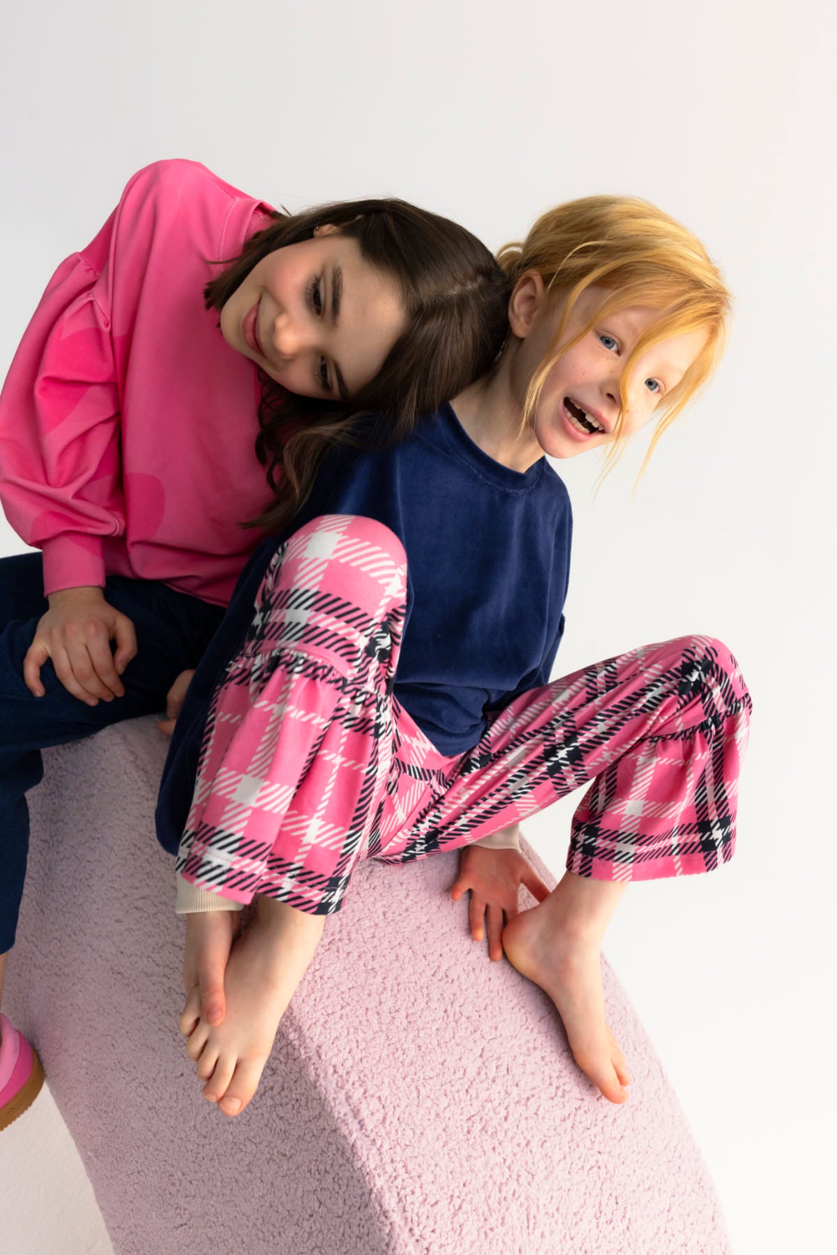 Checker pink funky pants