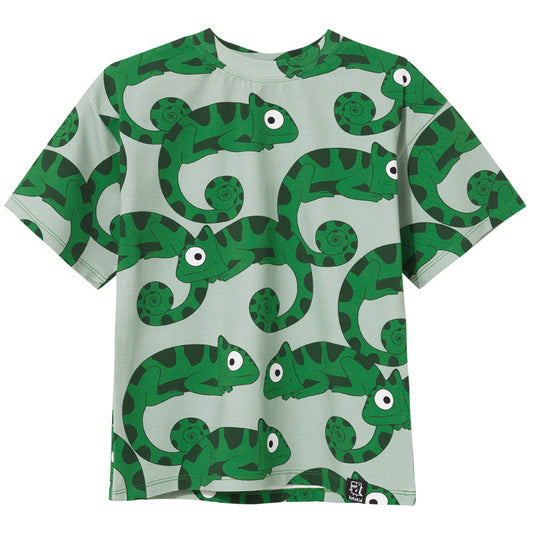 T-shirt green chameleons