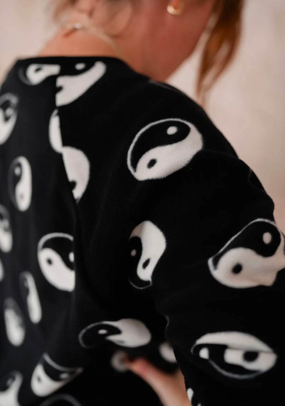 Yin yang ADULT fleece cardigan