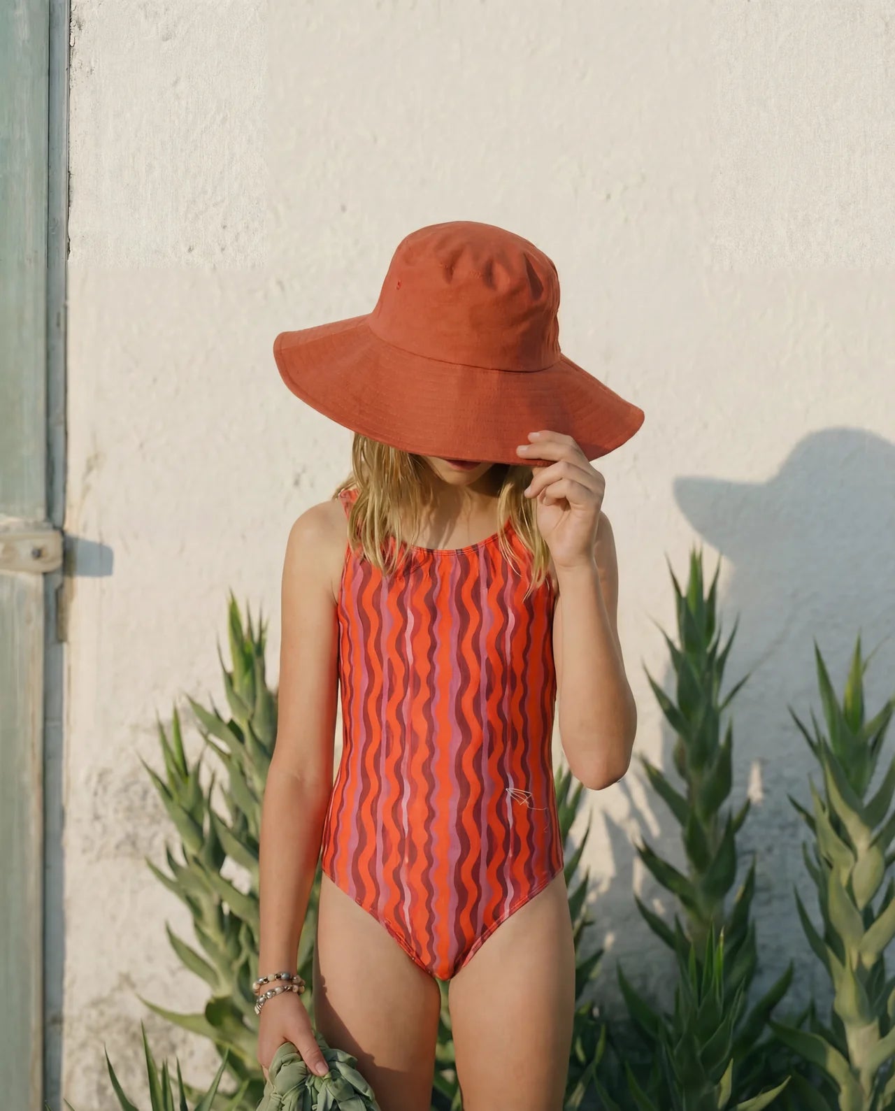 Tangerine flow girls swimzers