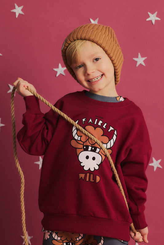 Bull dark red sweatshirt