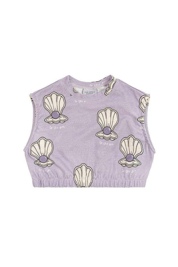 Shell violet crop top