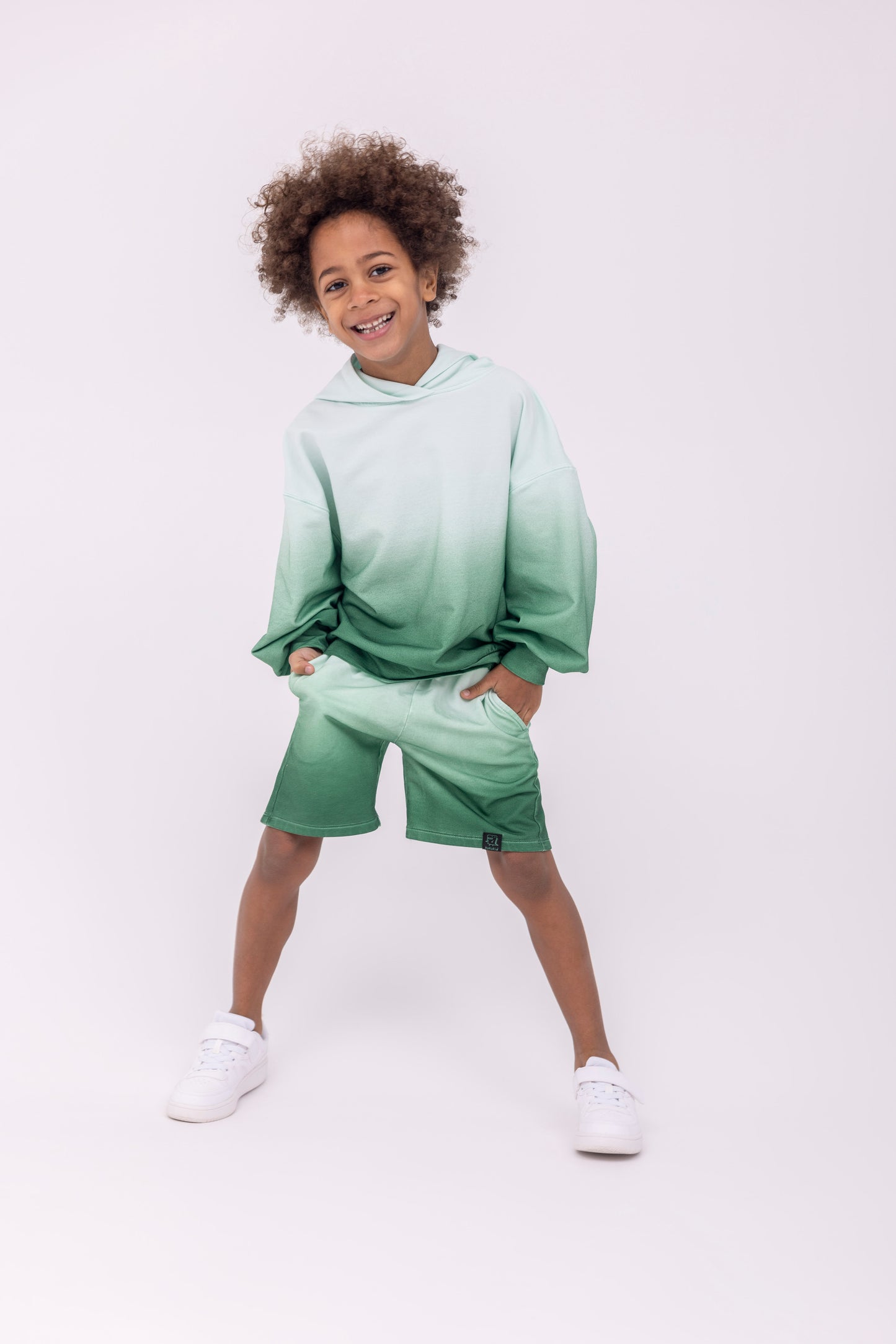 Oversized hoodie green ombré