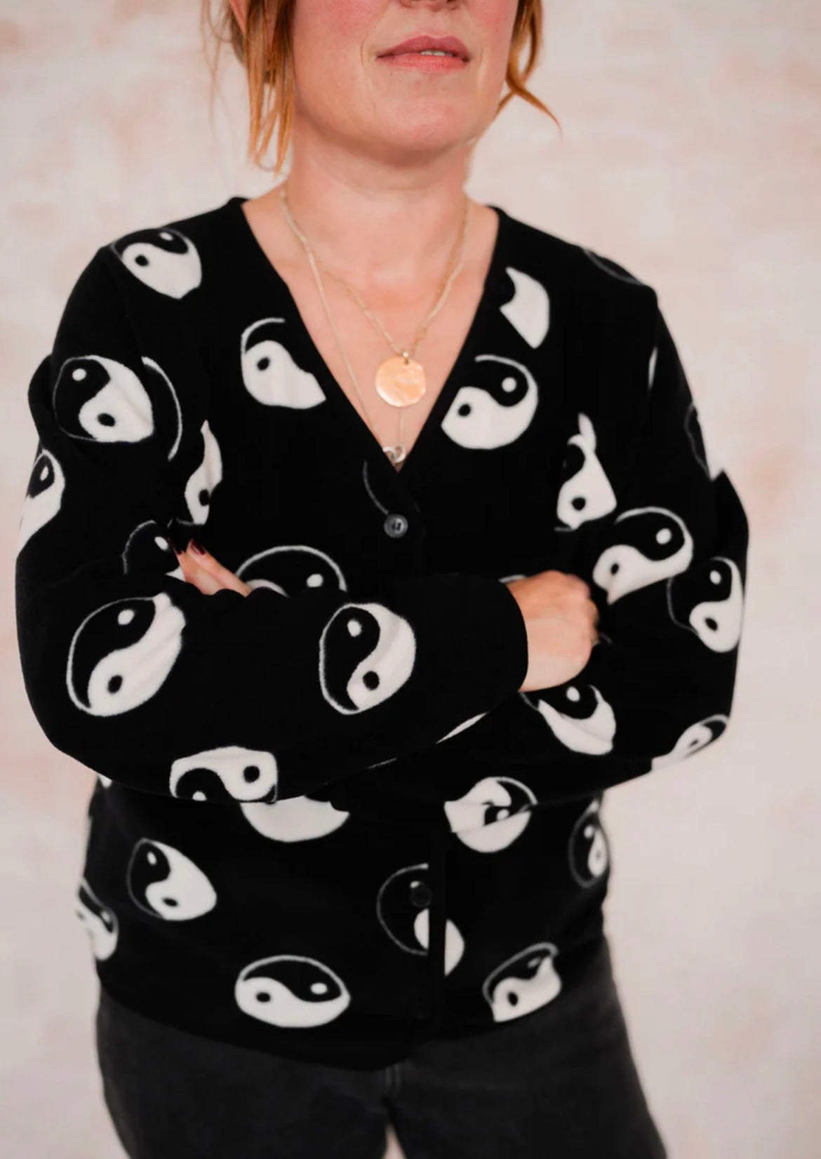 Yin yang ADULT fleece cardigan