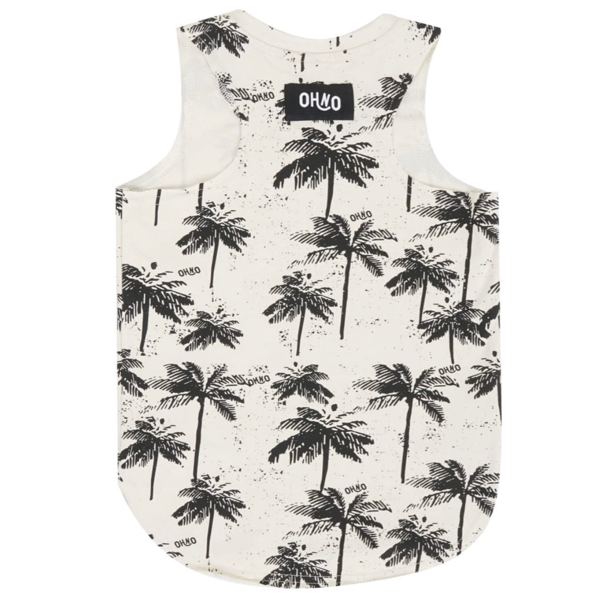 Black palm tank top