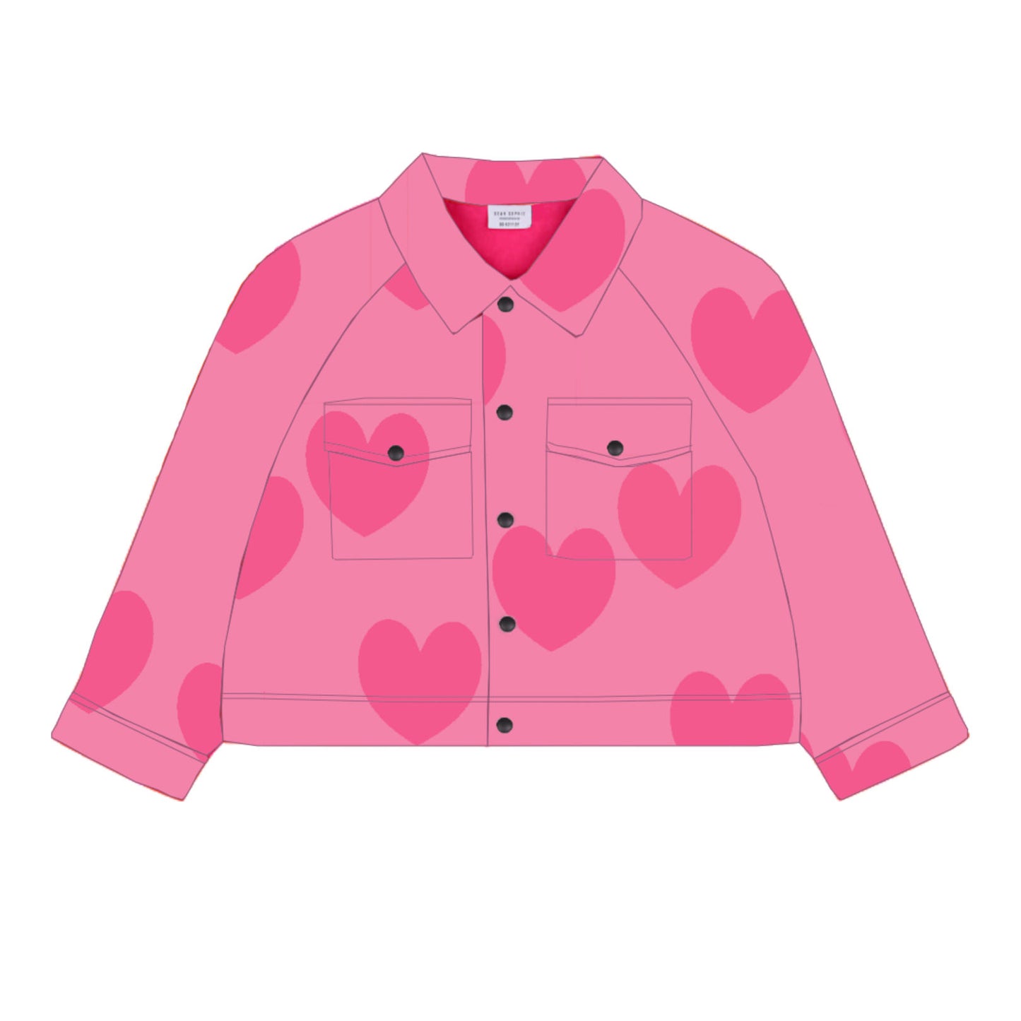Hearts pink light jacket