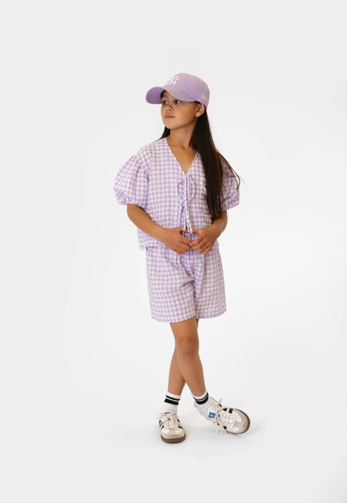 Ghingham short lilac