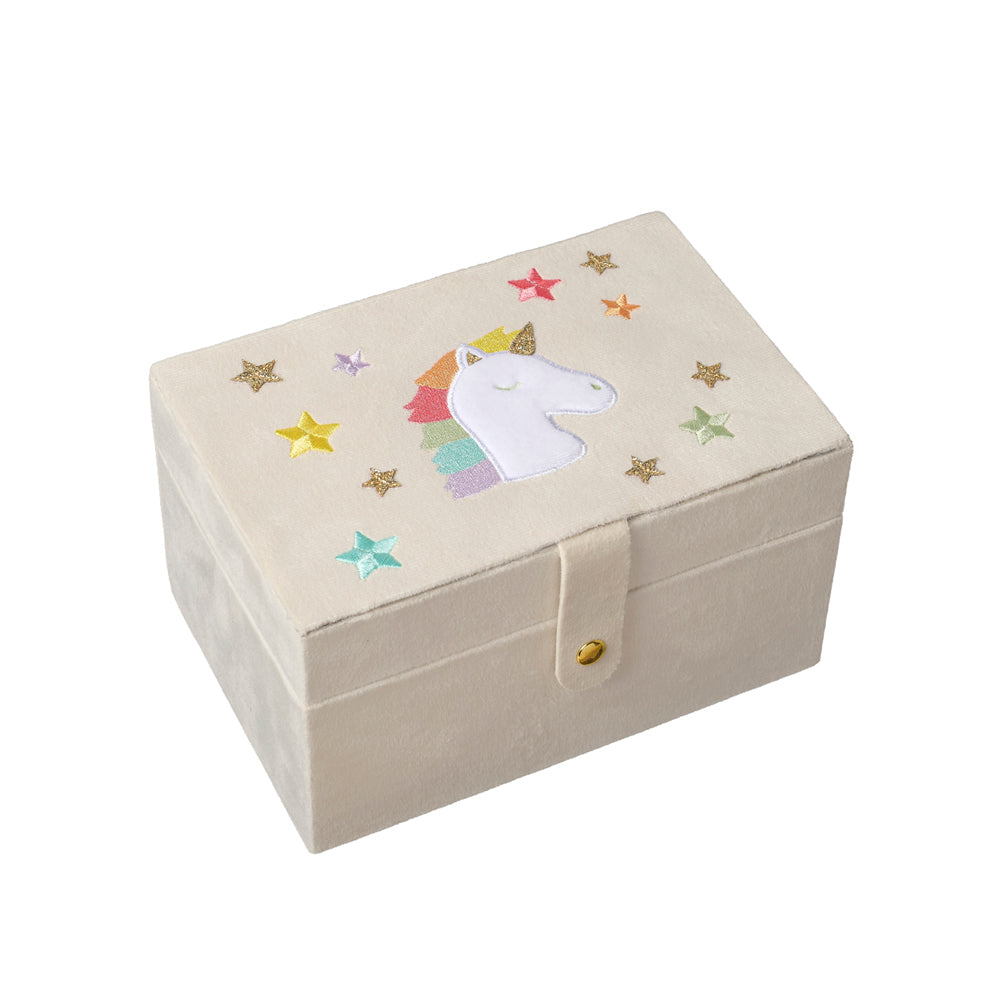 Rainbow unicorn large jewelry box